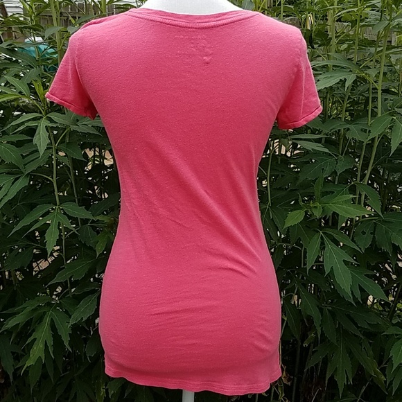 American Eagle sz S graphic tee fitted pink soft - Picture 4 of 8